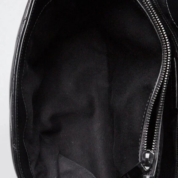 Yves Saint Laurent Black Chevron Quilted Leather Medium LouLou Bag - Picture 7 of 12